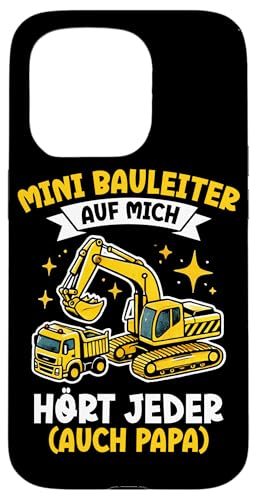 Mini Bauleiter Auf Mich Hört Jeder Auch Papa Bagger Kinder Hülle für iPhone 15 Pro Mini Bauleiter Auf Mich Hört Jeder Auch Papa Bagger Kinder Hülle für iPhone 15 Pro von Bauarbeiter Baumaschinen Kinder Geschenke Jungen