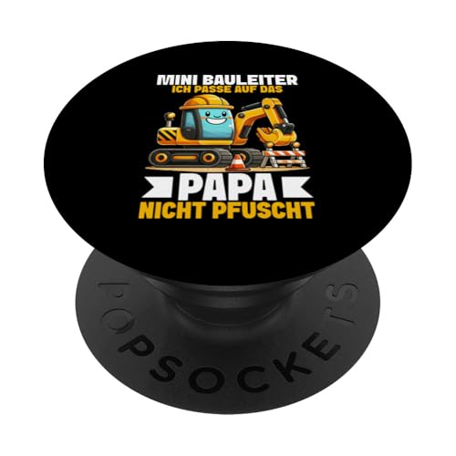 Mini Bauleiter Baustelle Jungen Bagger Kinder Bauindustrie PopSockets Klebender PopGrip Mini Bauleiter Baustelle Jungen Bagger Kinder Bauindustrie PopSockets Klebender PopGrip von Bauarbeiter Baumaschinen Kinder Geschenke Jungen