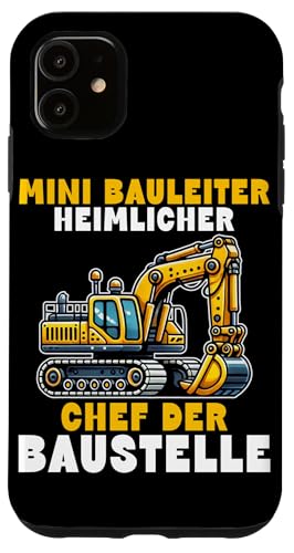Mini Bauleiter Heimlicher Chef Der Baustelle Jungen Kinder Hülle für iPhone 11 Mini Bauleiter Heimlicher Chef Der Baustelle Jungen Kinder Hülle für iPhone 11 von Bauarbeiter Baumaschinen Kinder Geschenke Jungen