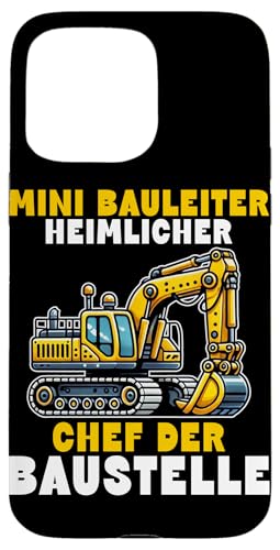 Mini Bauleiter Heimlicher Chef Der Baustelle Jungen Kinder Hülle für iPhone 15 Pro Max Mini Bauleiter Heimlicher Chef Der Baustelle Jungen Kinder Hülle für iPhone 15 Pro Max von Bauarbeiter Baumaschinen Kinder Geschenke Jungen