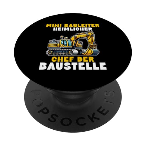 Mini Bauleiter Heimlicher Chef Der Baustelle Jungen Kinder PopSockets Klebender PopGrip Mini Bauleiter Heimlicher Chef Der Baustelle Jungen Kinder PopSockets Klebender PopGrip von Bauarbeiter Baumaschinen Kinder Geschenke Jungen
