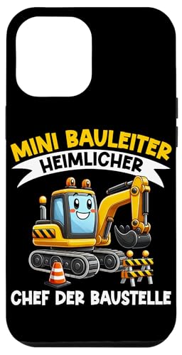 Mini Bauleiter Heimlicher Chef Der Baustelle Kinder Bagger Hülle für iPhone 12 Pro Max Mini Bauleiter Heimlicher Chef Der Baustelle Kinder Bagger Hülle für iPhone 12 Pro Max von Bauarbeiter Baumaschinen Kinder Geschenke Jungen
