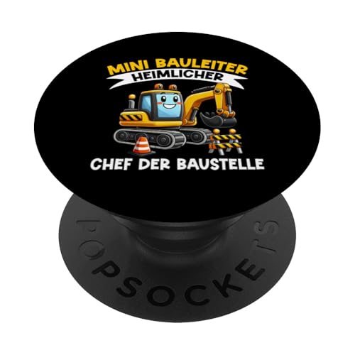Mini Bauleiter Heimlicher Chef Der Baustelle Kinder Bagger PopSockets Klebender PopGrip Mini Bauleiter Heimlicher Chef Der Baustelle Kinder Bagger PopSockets Klebender PopGrip von Bauarbeiter Baumaschinen Kinder Geschenke Jungen
