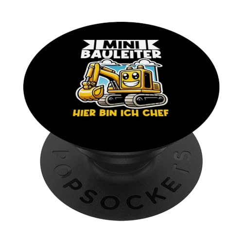 Mini Bauleiter Hier Bin Ich Chef Bagger Baustelle Kinder PopSockets Klebender PopGrip Mini Bauleiter Hier Bin Ich Chef Bagger Baustelle Kinder PopSockets Klebender PopGrip von Bauarbeiter Baumaschinen Kinder Geschenke Jungen