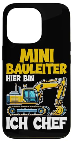 Mini Bauleiter Hier Bin Ich Chef Bagger Kinder Jungen Hülle für iPhone 13 Pro Mini Bauleiter Hier Bin Ich Chef Bagger Kinder Jungen Hülle für iPhone 13 Pro von Bauarbeiter Baumaschinen Kinder Geschenke Jungen