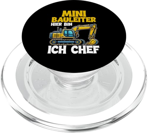 Mini Bauleiter Hier Bin Ich Chef Bagger Kinder Jungen PopSockets PopGrip für MagSafe Mini Bauleiter Hier Bin Ich Chef Bagger Kinder Jungen PopSockets PopGrip für MagSafe von Bauarbeiter Baumaschinen Kinder Geschenke Jungen