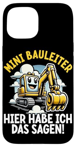 Mini Bauleiter Hier Habe Ich Das Sagen Bagger Baustelle Hülle für iPhone 15 Mini Bauleiter Hier Habe Ich Das Sagen Bagger Baustelle Hülle für iPhone 15 von Bauarbeiter Baumaschinen Kinder Geschenke Jungen