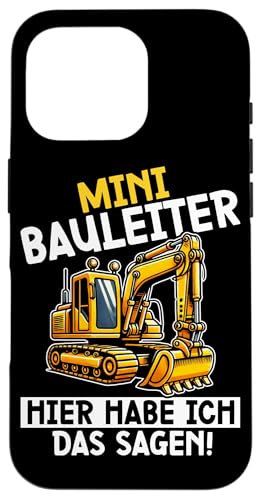Mini Bauleiter Hier Habe Ich Das Sagen Baustelle Bagger Hülle für iPhone 16 Pro Mini Bauleiter Hier Habe Ich Das Sagen Baustelle Bagger Hülle für iPhone 16 Pro von Bauarbeiter Baumaschinen Kinder Geschenke Jungen