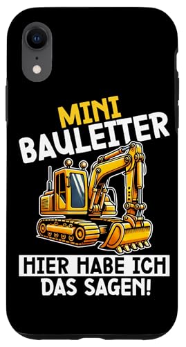 Mini Bauleiter Hier Habe Ich Das Sagen Baustelle Bagger Hülle für iPhone XR Mini Bauleiter Hier Habe Ich Das Sagen Baustelle Bagger Hülle für iPhone XR von Bauarbeiter Baumaschinen Kinder Geschenke Jungen