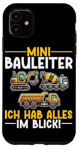Mini Bauleiter Ich Hab Alles Im Blick Bagger Kinder Hülle für iPhone 11 Mini Bauleiter Ich Hab Alles Im Blick Bagger Kinder Hülle für iPhone 11 von Bauarbeiter Baumaschinen Kinder Geschenke Jungen