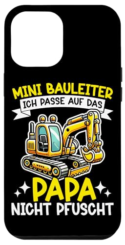 Mini Bauleiter Ich Passe Auf Das Papa Nicht Pfuscht Kinder Hülle für iPhone 12 Pro Max Mini Bauleiter Ich Passe Auf Das Papa Nicht Pfuscht Kinder Hülle für iPhone 12 Pro Max von Bauarbeiter Baumaschinen Kinder Geschenke Jungen