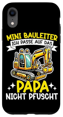 Mini Bauleiter Ich Passe Auf Das Papa Nicht Pfuscht Kinder Hülle für iPhone XR Mini Bauleiter Ich Passe Auf Das Papa Nicht Pfuscht Kinder Hülle für iPhone XR von Bauarbeiter Baumaschinen Kinder Geschenke Jungen