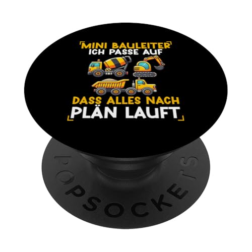 Mini Bauleiter Ich Passe Auf Dass Alles Nach Plän Lauft PopSockets Klebender PopGrip Mini Bauleiter Ich Passe Auf Dass Alles Nach Plän Lauft PopSockets Klebender PopGrip von Bauarbeiter Baumaschinen Kinder Geschenke Jungen