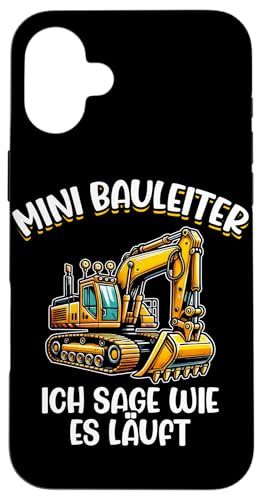 Mini Bauleiter Ich Sage Wie Es Läuft Bagger Baustelle Kinder Hülle für iPhone 16 Plus Mini Bauleiter Ich Sage Wie Es Läuft Bagger Baustelle Kinder Hülle für iPhone 16 Plus von Bauarbeiter Baumaschinen Kinder Geschenke Jungen