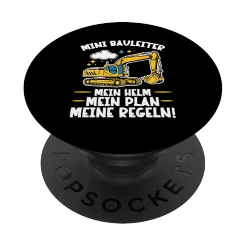 Mini Bauleiter Mein Helm Mein Plan Meine Regeln Bagger PopSockets Klebender PopGrip Mini Bauleiter Mein Helm Mein Plan Meine Regeln Bagger PopSockets Klebender PopGrip von Bauarbeiter Baumaschinen Kinder Geschenke Jungen