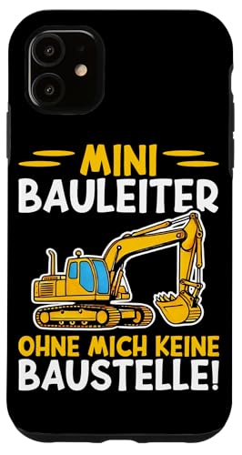 Mini Bauleiter Ohne Mich Keine Baustelle Bagger Kinder Hülle für iPhone 11 Mini Bauleiter Ohne Mich Keine Baustelle Bagger Kinder Hülle für iPhone 11 von Bauarbeiter Baumaschinen Kinder Geschenke Jungen