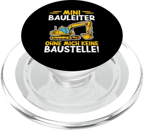 Mini Bauleiter Ohne Mich Keine Baustelle Bagger Kinder PopSockets PopGrip für MagSafe Mini Bauleiter Ohne Mich Keine Baustelle Bagger Kinder PopSockets PopGrip für MagSafe von Bauarbeiter Baumaschinen Kinder Geschenke Jungen