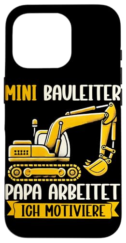 Mini Bauleiter Papa Arbeitet Ich Motiviere Bagger Kinder Hülle für iPhone 16 Pro Mini Bauleiter Papa Arbeitet Ich Motiviere Bagger Kinder Hülle für iPhone 16 Pro von Bauarbeiter Baumaschinen Kinder Geschenke Jungen