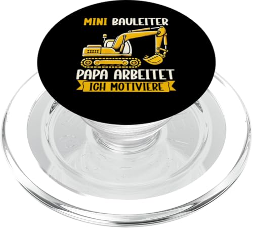 Mini Bauleiter Papa Arbeitet Ich Motiviere Bagger Kinder PopSockets PopGrip für MagSafe Mini Bauleiter Papa Arbeitet Ich Motiviere Bagger Kinder PopSockets PopGrip für MagSafe von Bauarbeiter Baumaschinen Kinder Geschenke Jungen