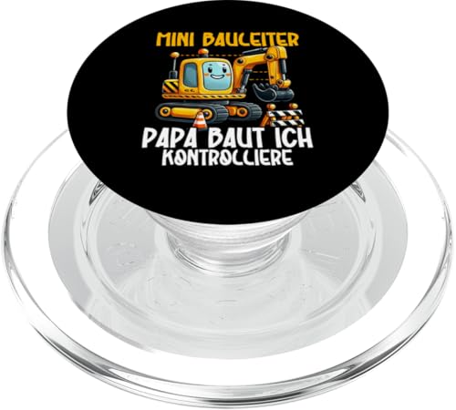 Mini Bauleiter Papa Baut Ich Kontrolliere Bagger Kinder PopSockets PopGrip für MagSafe Mini Bauleiter Papa Baut Ich Kontrolliere Bagger Kinder PopSockets PopGrip für MagSafe von Bauarbeiter Baumaschinen Kinder Geschenke Jungen
