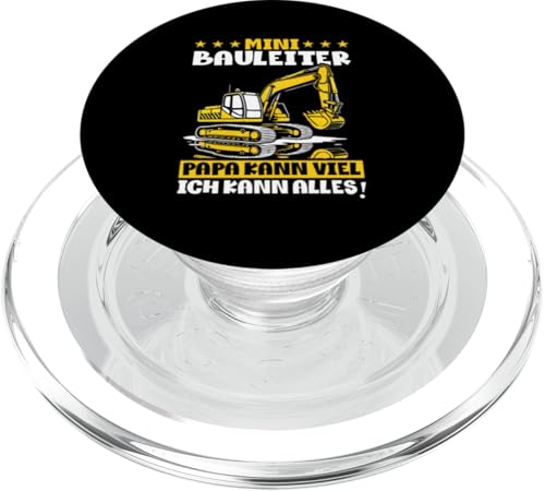Mini Bauleiter Papa Kann Viel Ich Kann Alles Bagger Kinder PopSockets PopGrip für MagSafe Mini Bauleiter Papa Kann Viel Ich Kann Alles Bagger Kinder PopSockets PopGrip für MagSafe von Bauarbeiter Baumaschinen Kinder Geschenke Jungen