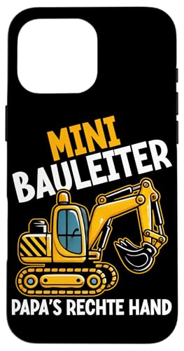 Mini Bauleiter Papa's Rechte Hand Bagger Baustelle Kinder Hülle für iPhone 16 Pro Max Mini Bauleiter Papa's Rechte Hand Bagger Baustelle Kinder Hülle für iPhone 16 Pro Max von Bauarbeiter Baumaschinen Kinder Geschenke Jungen
