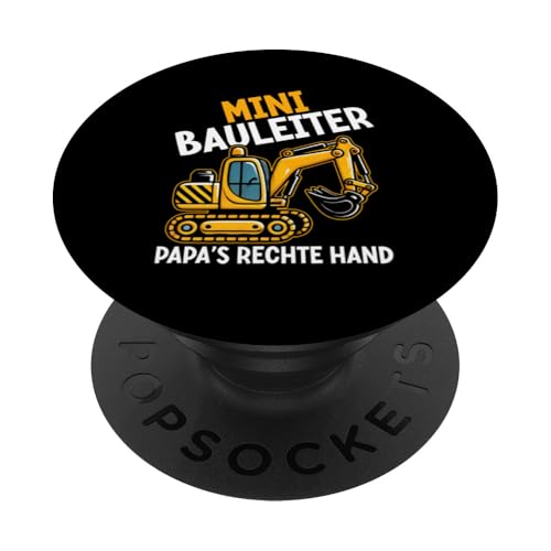Mini Bauleiter Papa's Rechte Hand Bagger Baustelle Kinder PopSockets Klebender PopGrip Mini Bauleiter Papa's Rechte Hand Bagger Baustelle Kinder PopSockets Klebender PopGrip von Bauarbeiter Baumaschinen Kinder Geschenke Jungen