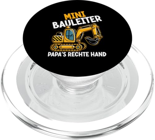 Mini Bauleiter Papa's Rechte Hand Bagger Baustelle Kinder PopSockets PopGrip für MagSafe Mini Bauleiter Papa's Rechte Hand Bagger Baustelle Kinder PopSockets PopGrip für MagSafe von Bauarbeiter Baumaschinen Kinder Geschenke Jungen