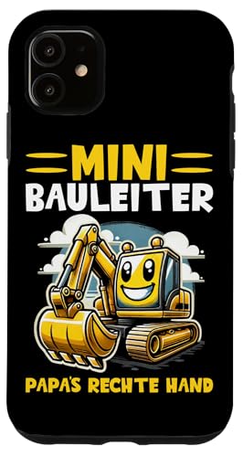 Mini Bauleiter Papa's Rechte Hand Baustelle Bauherr Bagger Hülle für iPhone 11 Mini Bauleiter Papa's Rechte Hand Baustelle Bauherr Bagger Hülle für iPhone 11 von Bauarbeiter Baumaschinen Kinder Geschenke Jungen