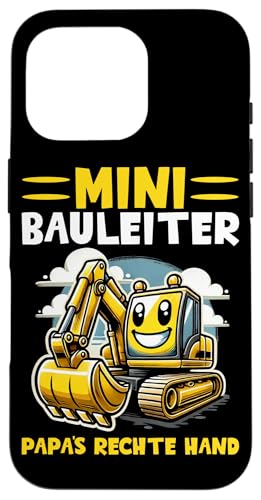 Mini Bauleiter Papa's Rechte Hand Baustelle Bauherr Bagger Hülle für iPhone 16 Pro Mini Bauleiter Papa's Rechte Hand Baustelle Bauherr Bagger Hülle für iPhone 16 Pro von Bauarbeiter Baumaschinen Kinder Geschenke Jungen
