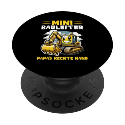 Mini Bauleiter Papa's Rechte Hand Baustelle Bauherr Bagger PopSockets Klebender PopGrip Mini Bauleiter Papa's Rechte Hand Baustelle Bauherr Bagger PopSockets Klebender PopGrip von Bauarbeiter Baumaschinen Kinder Geschenke Jungen
