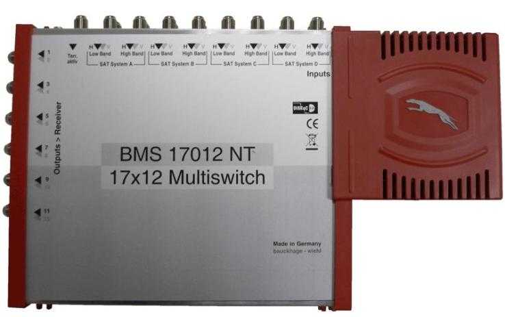 BMS 17012 NT HQ Multischalter 17/12 für 4 Satelliten & 12 Teilnehmer von Bauckhage