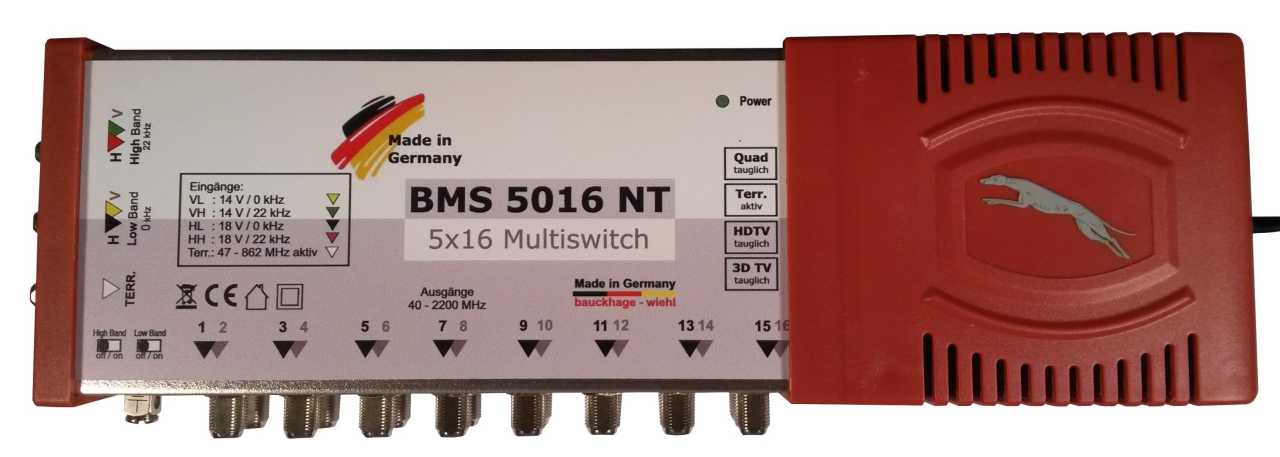 BMS 5016 NT Multischalter 5/16 Quad tauglich von Bauckhage