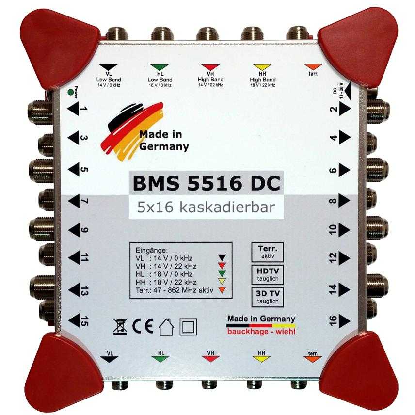 BMS 5516 DC Multischalter 5/16 Kaskadierbar für 1 Satellit & 16 Teilnehmer BMS 5516 DC Multischalter 5/16 Kaskadierbar für 1 Satellit & 16 Teilnehmer von Bauckhage