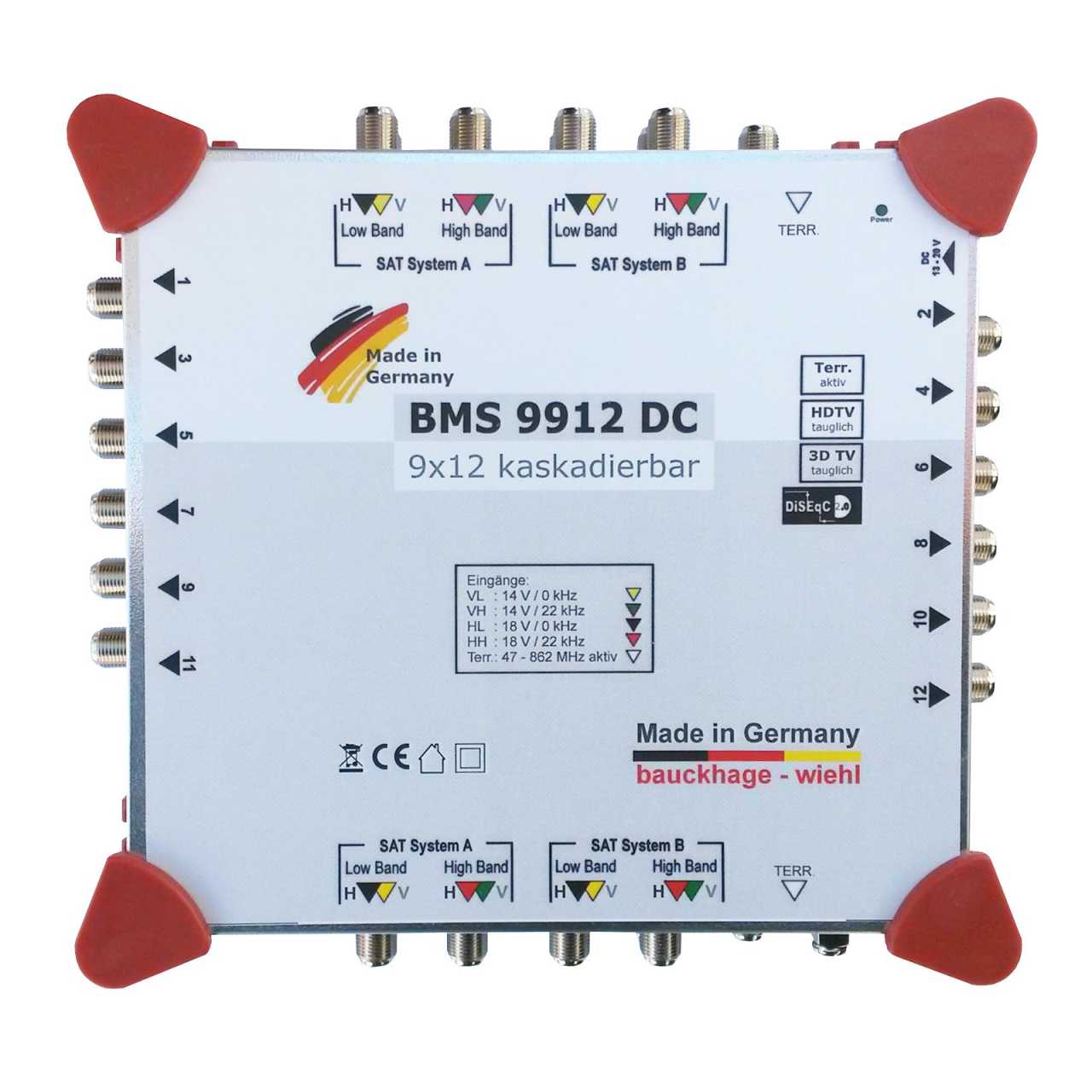 BMS 9912 DC Multischalter 9/12 Kaskadierbar von Bauckhage