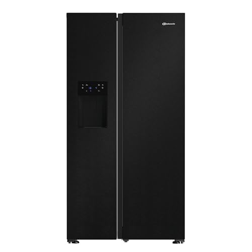 Bauknecht SBS IW E90 Black Side by Side Kühl-Gefrierkombination/ 25 Jahre nachgewiesene Zuverlassigkeit und Lebensdauer-Inverter Kompressor/Wasser- und Eiswürfelspender/Dual Cool Total NoFrost von Bauknecht
