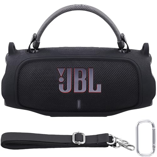 Baval Silikonhülle, kompatibel mit JBL Charge 6 tragbaren Bluetooth-Lautsprechern (schwarze Abdeckung) von Baval