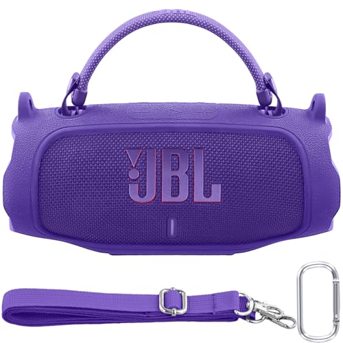 Baval Silikonhülle, kompatibel mit JBL Charge 6 tragbaren Bluetooth-Lautsprechern (violette Abdeckung) von Baval