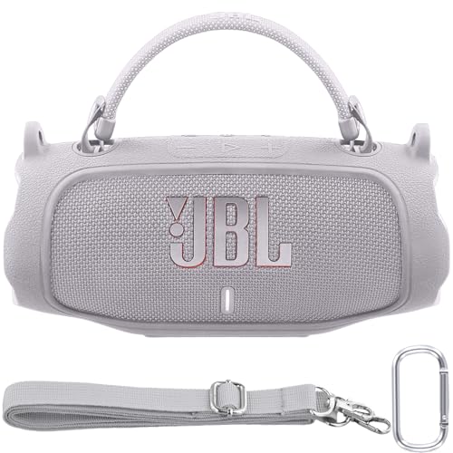 Baval Silikonhülle, kompatibel mit JBL Charge 6 tragbaren Bluetooth-Lautsprechern (weiße Abdeckung) von Baval