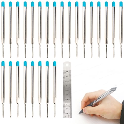 Kugelschreiber Minen,Parker Kugelschreiberminen,Kugelschreiberminen Blau,Kugelschreiber-Großraummine aus Metall,Standard Kugelschreiber Minen,Kugelschreiber Patrone,extrem hochwertig,Blau,25pcs von Bavooty