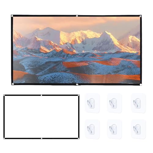 Leinwand Beamer 60 Zoll, 16:9 HD Beamer Leinwand Outdoor, 132 x 75cm Hochauflösende Faltbarer Bildschirm Projector Screen, Tragbarer Projektionswand für Zuhause Büro Schule Treffen Partys Leinwand Beamer 60 Zoll, 16:9 HD Beamer Leinwand Outdoor, 132 x 75cm Hochauflösende Faltbarer Bildschirm Projector Screen, Tragbarer Projektionswand für Zuhause Büro Schule Treffen Partys von Bavooty
