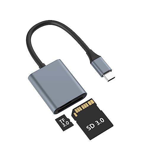 2-in-1 SD/Micro SD Kartenleser USB C, OTG Externe Kartenlesegeräte Typ C 3.0, Micro SD Karte Kartenleser USB C für Micro SDHC, Micro SDXC, Speicherkartenleser Micro SD für Micro SD Karte/TF Karte von Bawanfa Pro