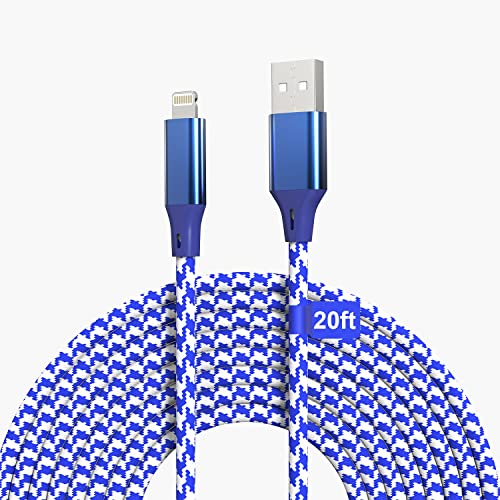 6M iPhone Ladekabel [Apple MFi Zertifiziert], iPhone Schnellladekabel 2.4A USB A zu Lightning Kabel Lang Nylon Geflochten Fast iPhone Kabel für iPhone 14 Pro Max 13 12 11 XR XS X 8 7 6s Plus SE, iPad von Bawanfa