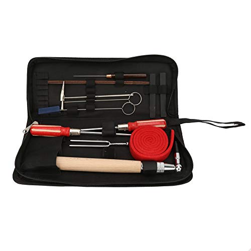 13 PCs Klavier -Tuning -Kit, professionelles Tuner -Set mit Tragetaste, enthält Gummi -Stummschalter -Stoßdämpfer -Werkzeuge, alles in einem Wartungskit für große Klaviere von Baxnore