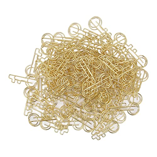 Baxnore 100PCS schlüssel förmige Büroklammern, Metall-Lesezeichen-Clips mit Anti-Rutsch für die Dokumenten klassifizierung, einschl ießlich Aufbewahrung sbox von Baxnore