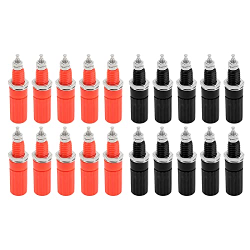 Baxnore 4 mm Bananenstopfenbuchse, 20 PCs Rot/Schwarz-Kupfer-ABS-Bindungspfosten mit M3-Gewinde für elektronische Testgeräte, elektrische Anschlüsse in Industriequalität Baxnore 4 mm Bananenstopfenbuchse, 20 PCs Rot/Schwarz-Kupfer-ABS-Bindungspfosten mit M3-Gewinde für elektronische Testgeräte, elektrische Anschlüsse in Industriequalität von Baxnore