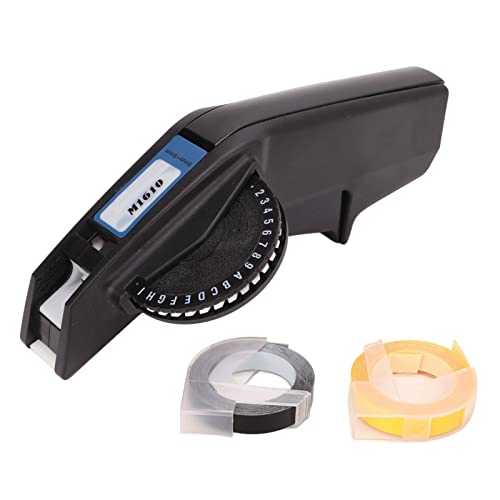 Baxnore Embossing Label Maker Machine, Letter Label Maker Machine, Embossed Label Printer Machine, Embossed Label Maker, Etikettenherstellungsprägegerät für Etiketten (Rot) von Baxnore