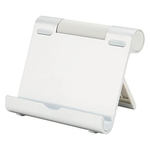 Baxnore Telefonständer rotatable 180 Grad Faltbare tragbare tragbare Aluminiumlegierung Silikon 5 kg Ladetablettenhalterschreibtisch für Büro (Silber) von Baxnore