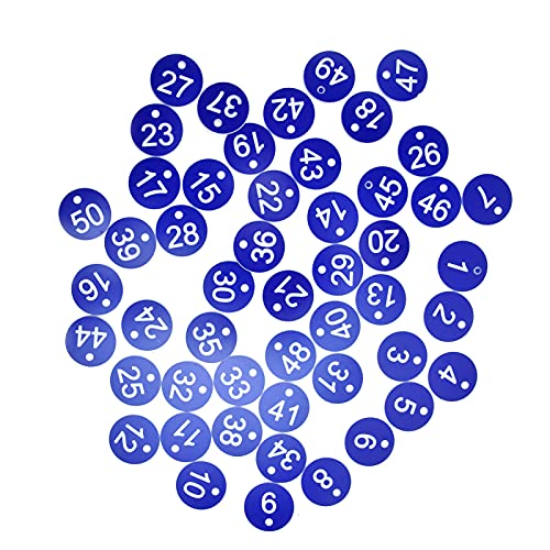 Nummeriertes Etikett nummerierte Tag Bright Color Haltlable ABS Material Runde Etiketten mit Zahlen für Farm Vieh -Bienenzucht Tierhemmung Management 50pcs (1-50) von Baxnore