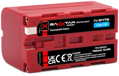 BAXXTAR PRO Akku NP-F750 echte 5200mAh - LG Cells Inside - kompatibel mit Sony NP-F750 / NP-F550 NP-F570 / NP-F970 / NP-F960 / NP-F570 von Baxxtar